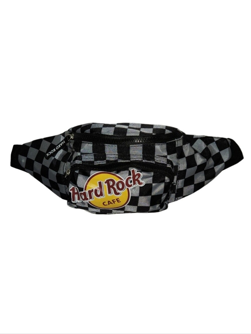 Hard Rock Cafe Black & White Checkered Logo Belt Bag